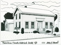 Emily Olson house black and white drawing