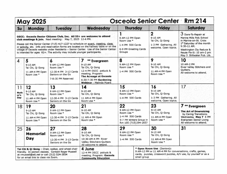 , Senior Center, Osceola, Wisconsin