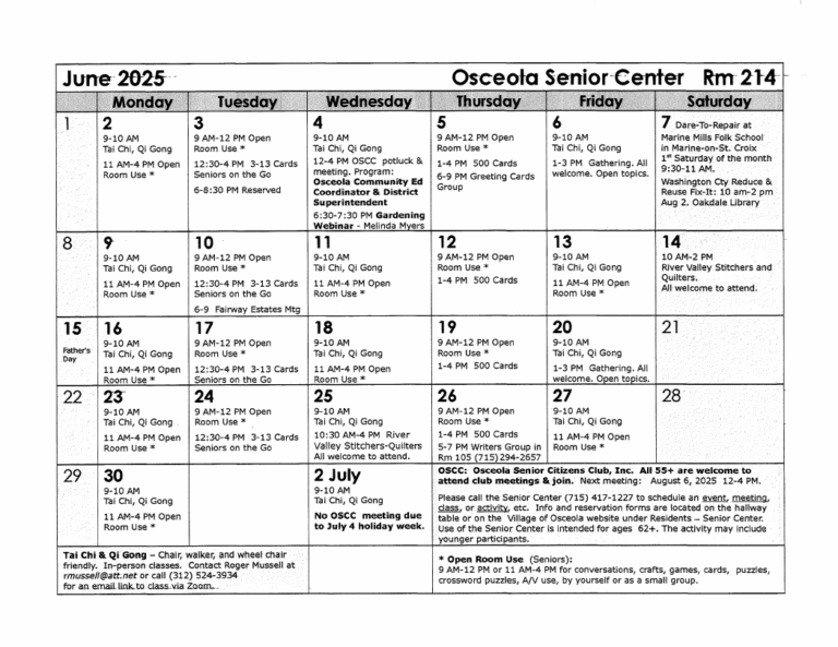 , Senior Center, Osceola, Wisconsin